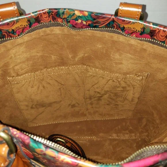 NWT Patricia Nash Leather Rustic Nature Collection Handbag Tote - Picture 14 of 14